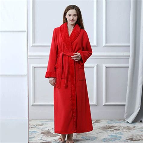 ankle length towelling dressing gown.